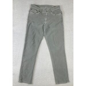Faherty Slim Straight Pants Sage Green Distressed Men's size 32